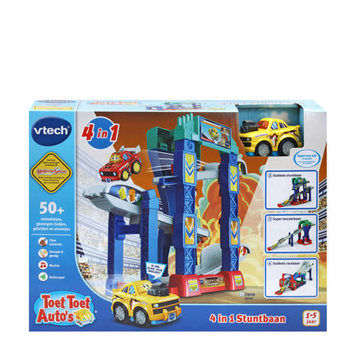 Vtech Toet Auto's 4-in-1 Stuntbaan Auto- speelset