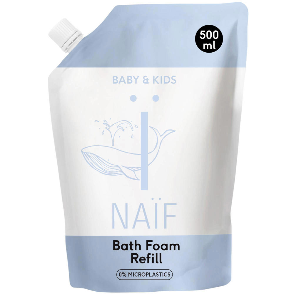 NAÏF Baby & Kids verzorgende badschuim navulverpakking - 500 ml