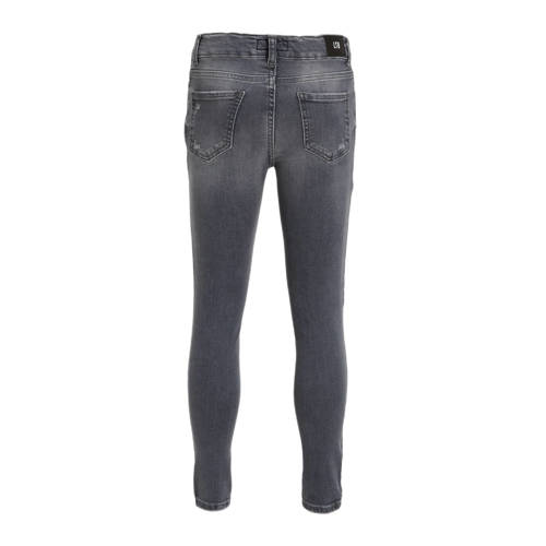 LTB skinny jeans Lonia G met slijtage grey fall wash Grijs Meisjes Denim 128