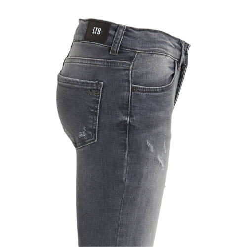 LTB skinny jeans Lonia G met slijtage grey fall wash Grijs Meisjes Denim 128