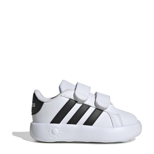 adidas Sportswear Grand Court 2.0 sneakers wit/zwart Jongens/Meisjes Imitatieleer