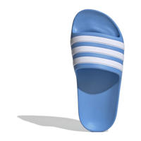 thumbnail: Blauw en witte jongens en meisjes adidas Sportswear Adilette Aqua slipper van rubber 
