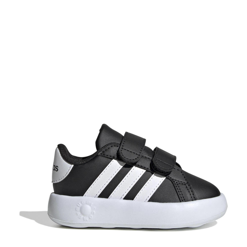 Zwart en witte jongens en meisjes adidas Sportswear Grand Court 2.0 sneakers van imitatieleer/voering: mesh/voetbed: eva met veters