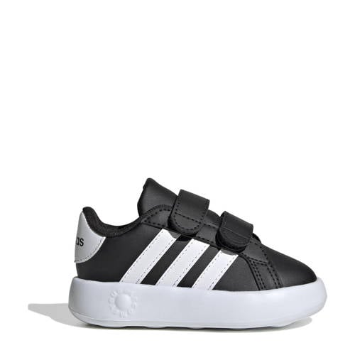 adidas Sportswear Grand Court 2.0 sneakers zwart/wit Jongens/Meisjes Imitatieleer
