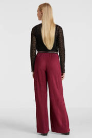 thumbnail: anytime plisse wide leg broek bordeauxrood