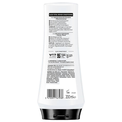 Gliss Kur Total repair Total Repair conditioner 6 x 200 ml voordeelverpakking