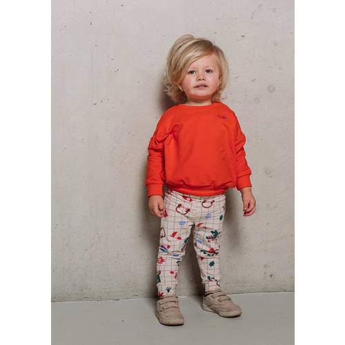 The New Chapter sweater met printopdruk oranje Jongens/Meisjes Katoen (duurzaam) Ronde hals - 74
