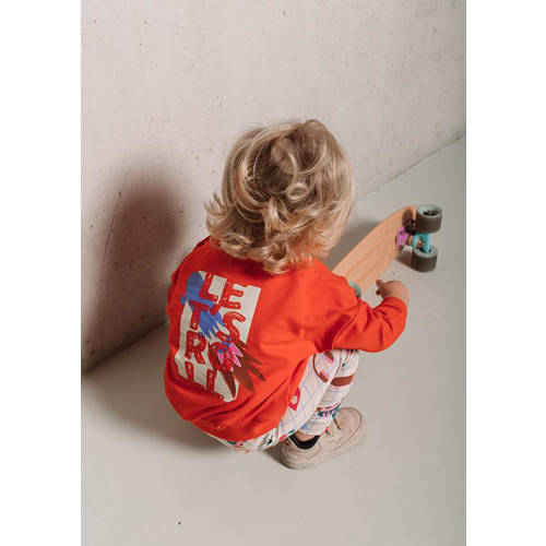 The New Chapter sweater met printopdruk oranje Katoen (duurzaam) Ronde hals 104