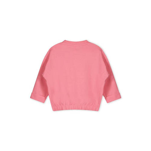 The New Chapter sweater met printopdruk roze Meisjes Katoen (duurzaam) Ronde hals 116