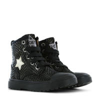 thumbnail: Shoesme   leren veterboots zwart/goud