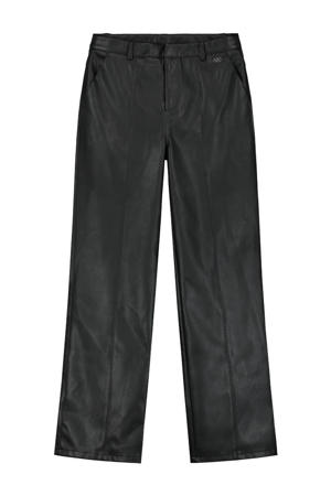 imitatieleren broek Vina zwart