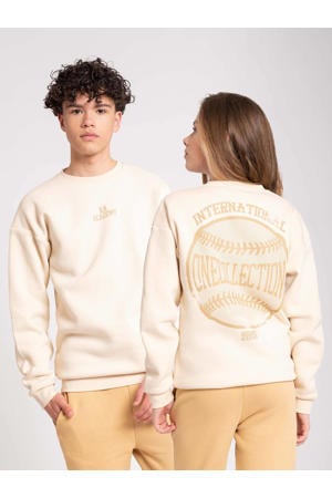 sweater International met backprint ecru