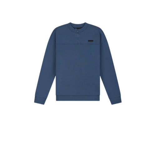 NIK&NIK sweater donkerblauw Effen