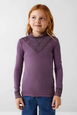 longsleeve NKFNURI met kant paars