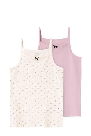 singlet NKFSTRAP TOP - set avn 2 beige/lila