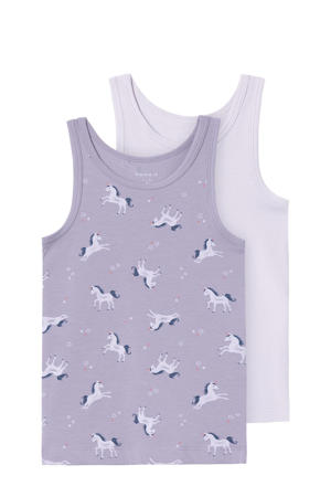 hemd NMFTANK TOP UNICORN - lila/paars (set van 2)