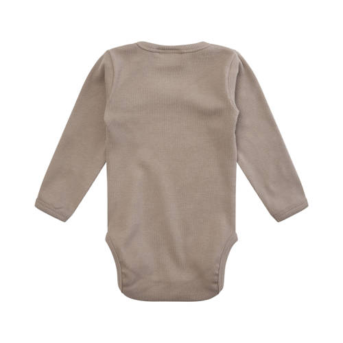 Sofie Schnoor Petit by romper taupe Bruin Jongens Meisjes Stretchkatoen Ronde hals 56