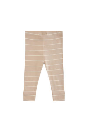 baby gestreepte slim fit broek lichtbruin/wit