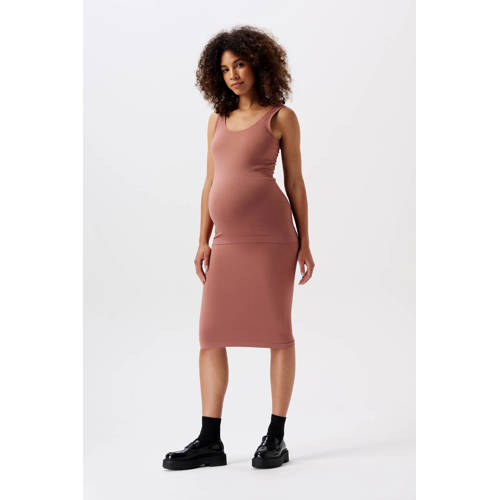 Noppies maternity ribgebreide zwangerschapsrok Ema oudroze Dames Polyamide