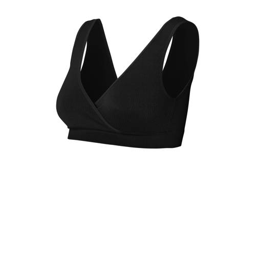 Noppies maternity voedingstop Gayla met ribstructuur zwart Voedingsbh Dames Polyamide - maat XL/XXL afbeelding