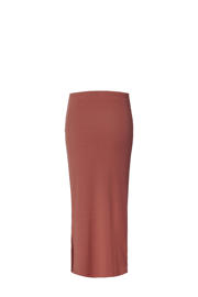 thumbnail: Bruine dames Noppies maternity ribgebreide zwangerschapsrok Vija van polyester bruin met regular waist en effen