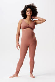 thumbnail: Roze dames Noppies maternity high waist skinny zwangerschapslegging Reva van polyamide met effen