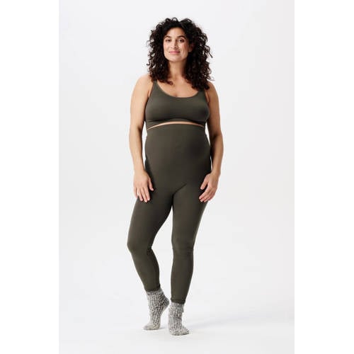 Noppies maternity high waist skinny zwangerschapslegging Reva olifgroen Broek Dames Polyamide