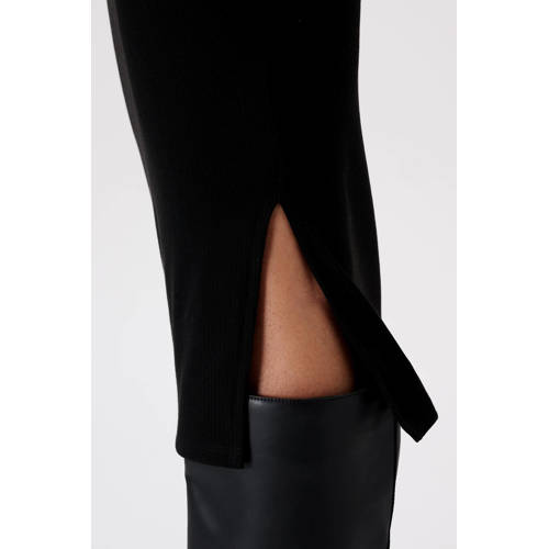 Noppies maternity ribgebreide zwangerschapsrok Vija van polyester zwart