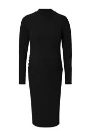 thumbnail: Noppies maternity ribgebreide zwangerschapsjurk Aima van polyester zwart