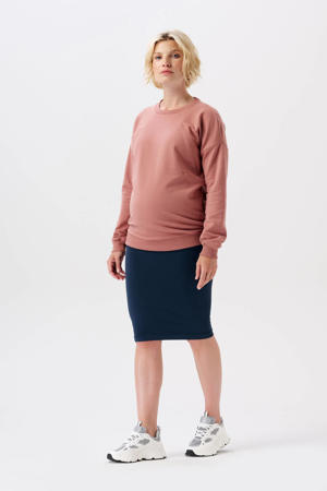 ribgebreide zwangerschapsrok Ema donkerblauw