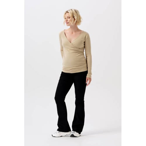 Noppies maternity flared broek zwart Dames Stretchkatoen Effen - maat 29 afbeelding