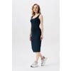 Noppies maternity ribgebreide zwangerschapsjurk Noemi donkerblauw