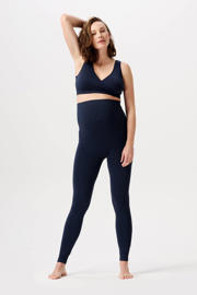thumbnail: Blauwe dames Noppies maternity high waist skinny zwangerschapslegging Reva van polyamide met effen