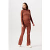 Noppies flared broek Heja van polyester roodbruin
