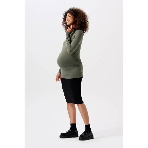 Noppies maternity ribgebreide zwangerschapsrok Ema zwart Dames Polyamide - maat XS/S afbeelding