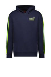 thumbnail: Blauwe jongens TYGO & vito hoodie Hans van stretchkatoen met lange mouwen en capuchon
