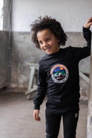 thumbnail: TYGO & vito sweater Safa met printopdruk zwart/wit/oranje