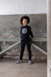 thumbnail: TYGO & vito sweater Safa met printopdruk zwart/wit/oranje