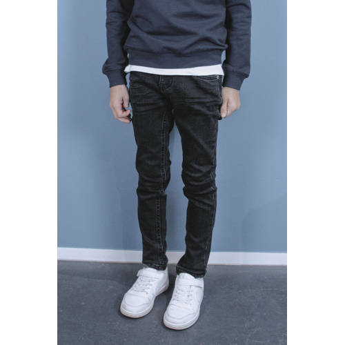 TYGO & vito skinny jeans Binq black denim Zwart Jongens Stretchdenim Effen - maat 140 afbeelding