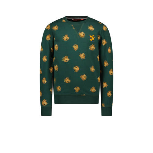 TYGO & vito sweater Jesse met all over print donkergroen All over print