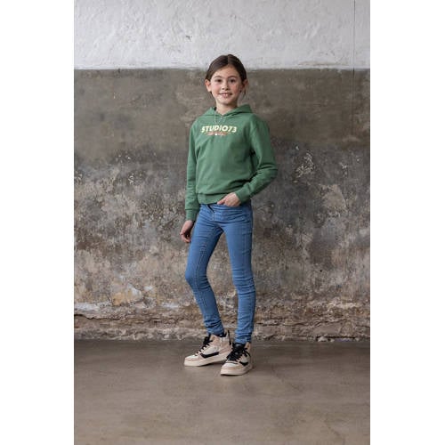 TYGO & vito hoodie Selma met printopdruk groen Sweater Meisjes Sweat (duurzaam) Capuchon 