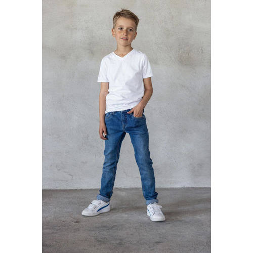 TYGO & vito skinny jeans Binq medium used Blauw Jongens Stretchdenim Effen - 104