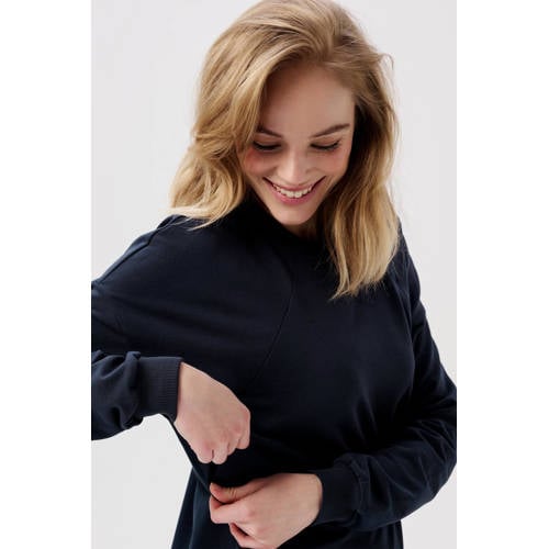 Noppies maternity zwangerschaps- en voedingssweater Lesy donkerblauw Trui - maat S afbeelding