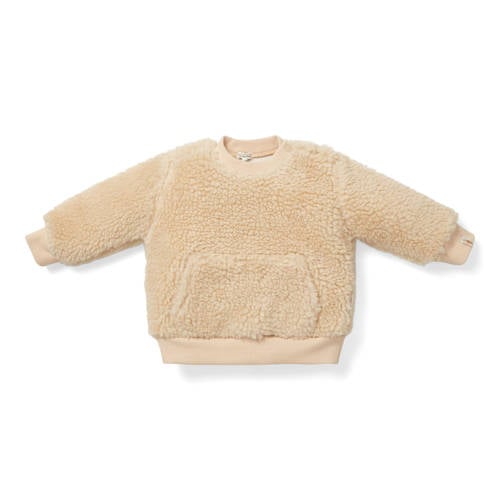 Little Dutch teddy sweater beige Effen - 50/56 | Sweater van Little Dutch