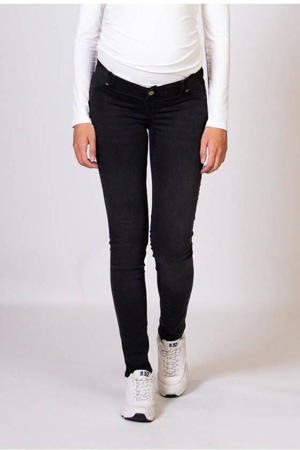 low waist zwangerschaps skinny jeans charcoal