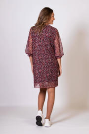 thumbnail: LOVE2WAIT semi-transparante zwangerschapsjurk met all over print rood/zwart/wit