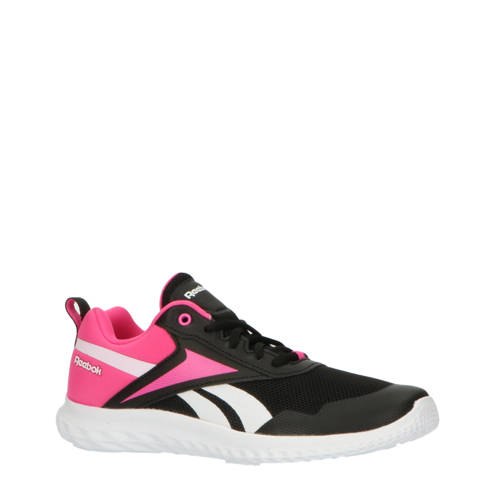 Reebok Training Rush Runner 5 CORE hardloopschoenen zwart/roze/wit Jongens/Meisjes Textiel