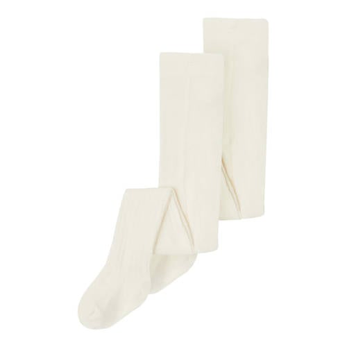 NAME IT KIDS maillot NKNPANTYHOSE - set van 2 offwhite Wit Jongens/Meisjes Katoen - maat 122/128 afbeelding
