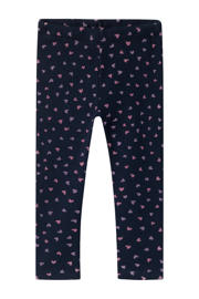 thumbnail: Donkerblauw en roze meisjes NAME IT MINI legging van sweat materiaal met elastische tailleband