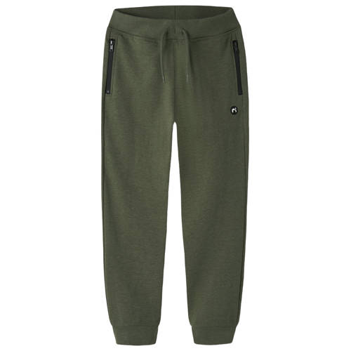 NAME IT KIDS joggingbroek donkergroen Jongens Sweat Effen - maat 140 afbeelding